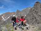 Irene, Christoph und Gudrun am Vorderen Schmied, 3.122 m (15. Aug.)