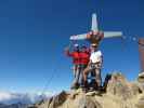 Christoph, Gudrun und ich auf der Weißkugel, 3.738 m (16. Aug.)