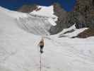 Gudrun und Christoph im Hintereisjoch, 3.441 m (16. Aug.)