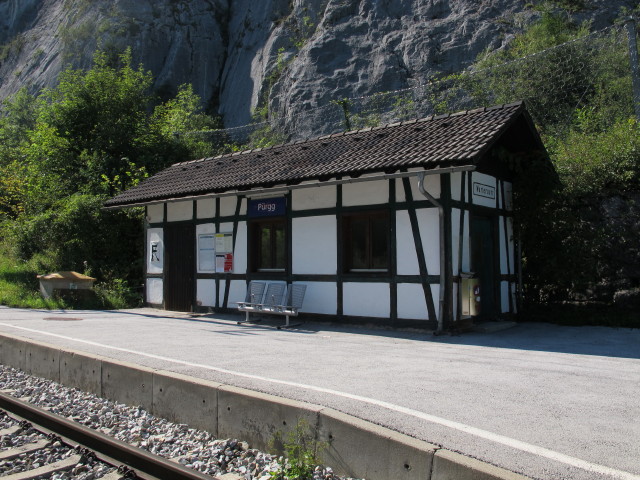 Bahnhof P&uuml;rgg, 714 m (30. Aug.)