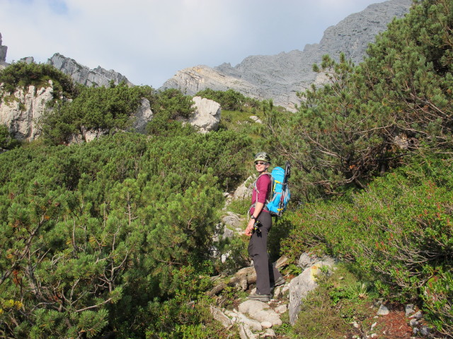 Susanne zwischen S&uuml;danstieg und Schneegrube (31. Aug.)