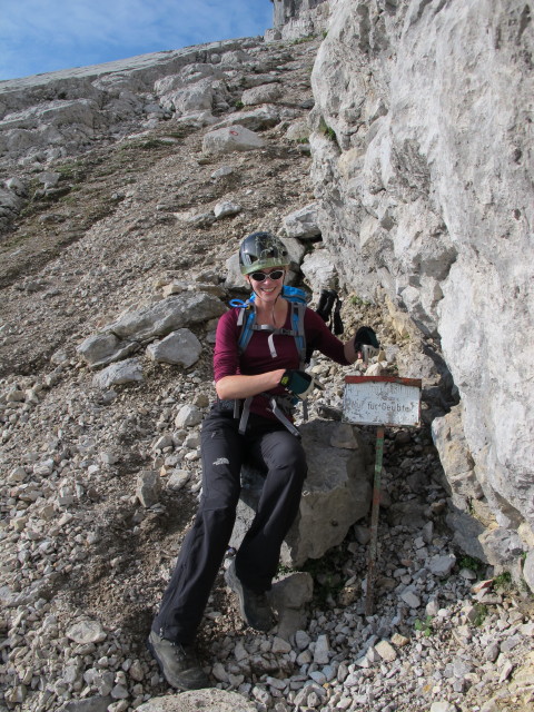 Susanne zwischen Schneegrube und S&uuml;dostgrat (31. Aug.)