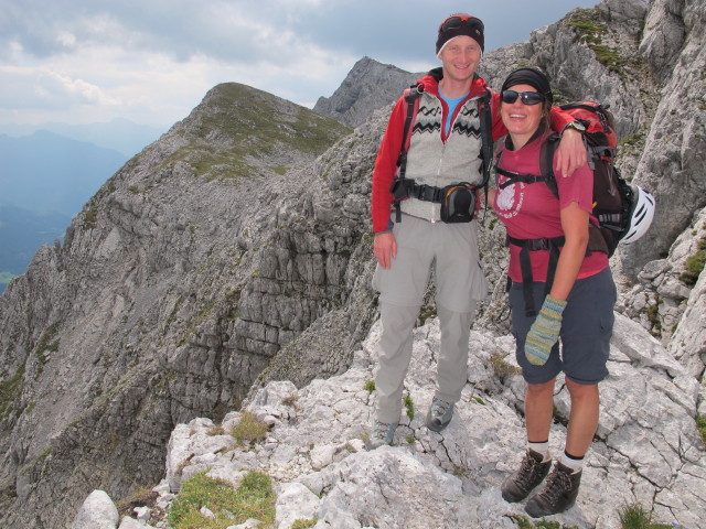 S&uuml;danstieg: Christoph und Gudrun zwischen Grimming und Multereck (31. Aug.)