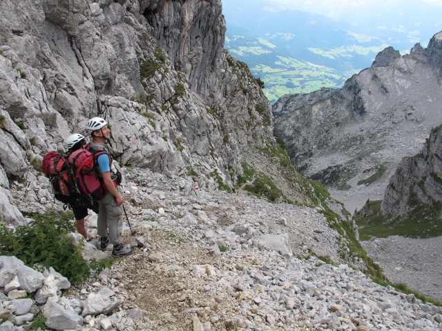 S&uuml;danstieg: Gudrun und Christoph im Kasten (31. Aug.)