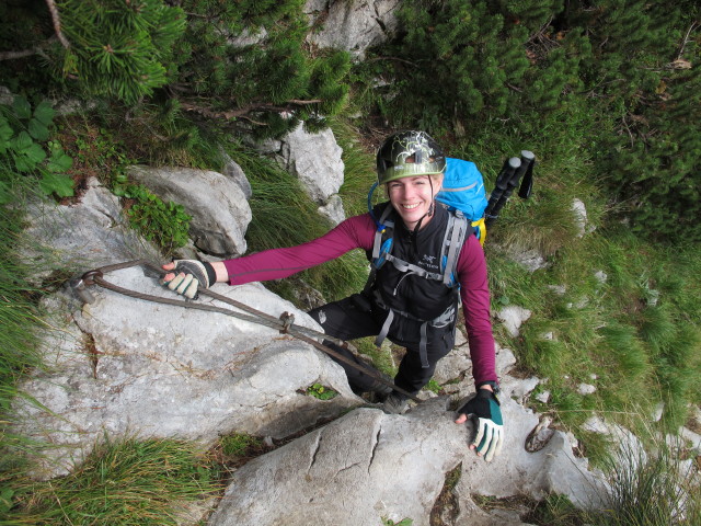 S&uuml;danstieg: Susanne zwischen Kasten und Abzweigung zum S&uuml;dostgrat (31. Aug.)