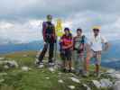 Susanne, Gudrun, Christoph und ich am Multereck, 2.176 m (31. Aug.)