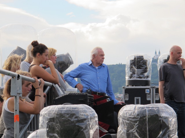 Probe für 'voestalpine Klangwolke  Bruckner lebt!' beim Brucknerhaus (3. Sep.)