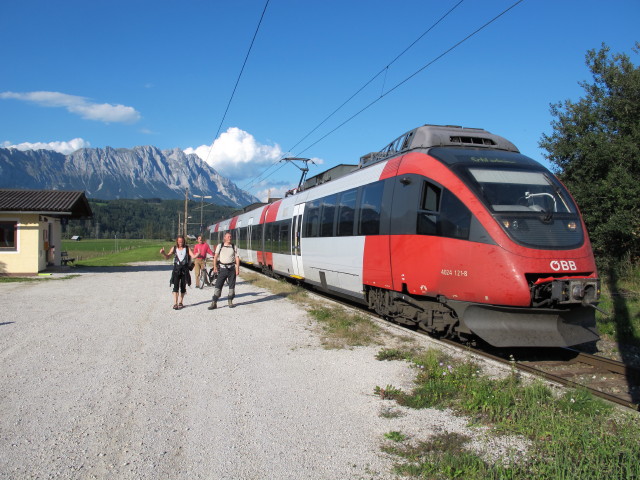 Jörg und Erich im Bahnhof Stein an der Enns, 667 m