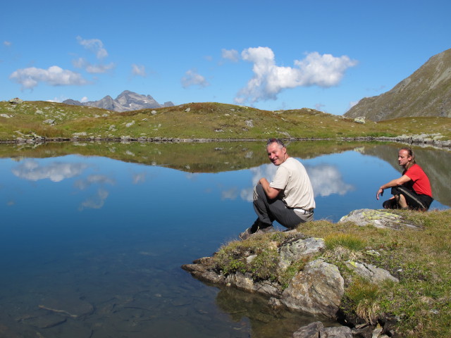 Erich und Jörg beim Hüttkarsee, 2.136 m (7. Sept.)