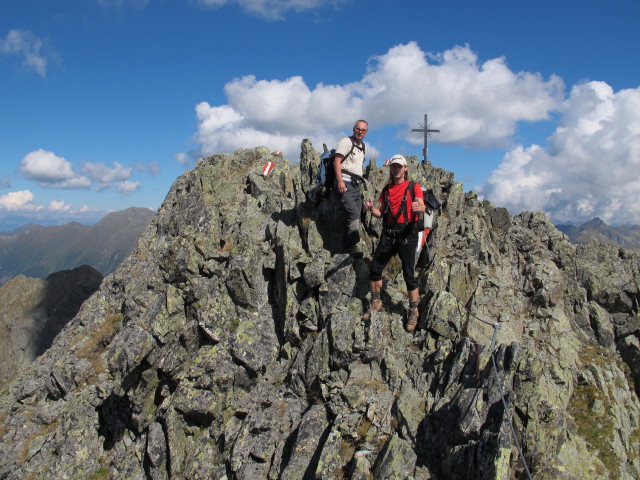 Erich und Jörg am Predigtstuhl, 2.543 m (7. Sept.)