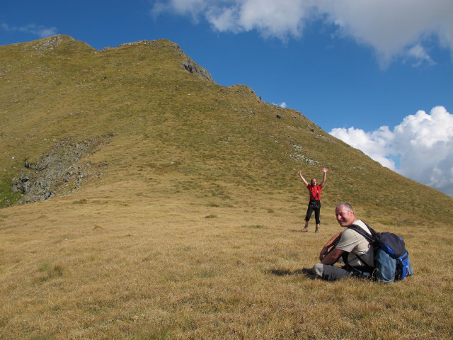 Jörg und Erich zwischen Predigtstuhl und Hinterkarscharte (7. Sept.)