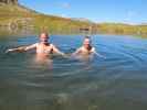 Jörg und ich im Hüttkarsee, 2.136 m (7. Sept.)