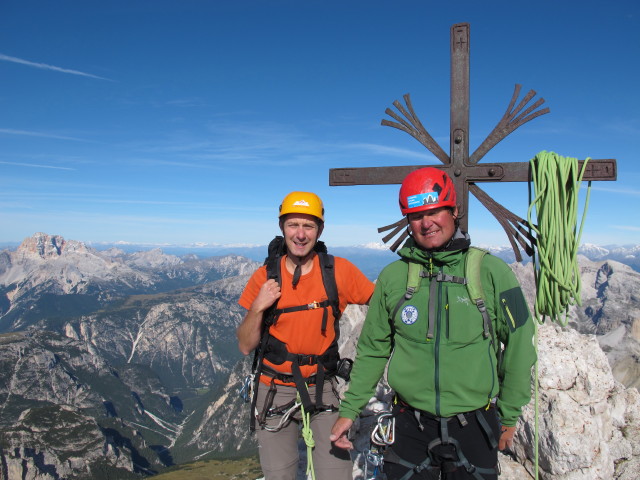 Ich und Herbert auf der Großen Zinne, 2.999 m (21. Sept.)