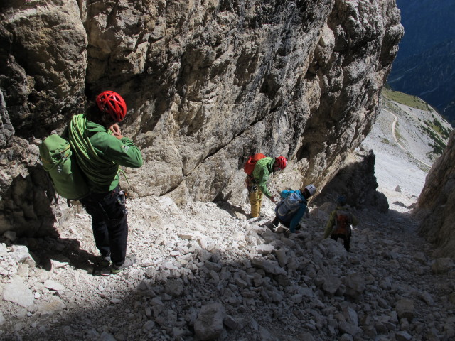 Herbert zwischen Großer Zinnenscharte und Rifugio Auronzo (21. Sept.)