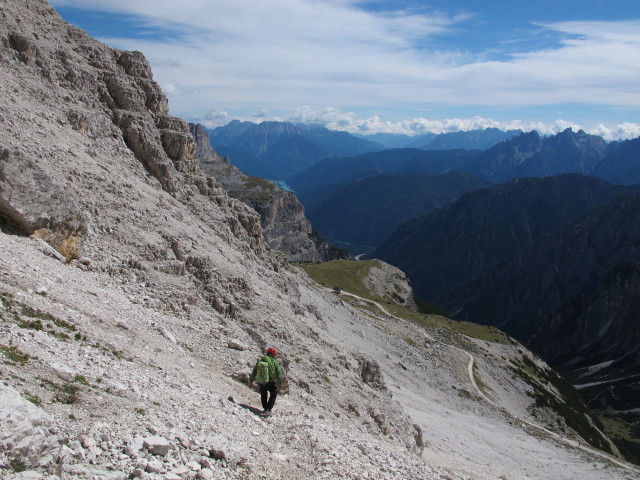 Herbert zwischen Großer Zinnenscharte und Rifugio Auronzo (21. Sept.)