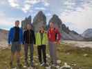 Mario, Florian, Martha und ich bei der Drei-Zinnen-Hütte (22. Sept.)