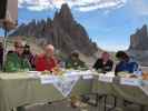 Christian, Alziro, Hannes, Konrad und Simon bei der Drei-Zinnen-Hütte, 2.405 m (22. Sept.)