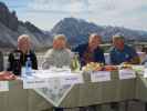 Reiner, Peter, Gerd und Werner bei der Drei-Zinnen-Hütte, 2.405 m (22. Sept.)