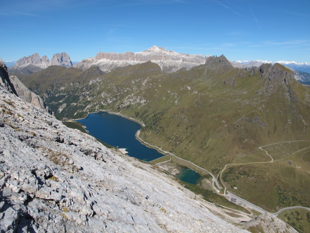 Lago di Fedaia von der Via Ferrata Eterna aus