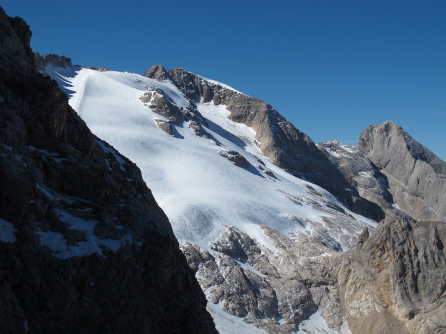 Ghiacciaio della Marmolada von der Via Ferrata Eterna aus