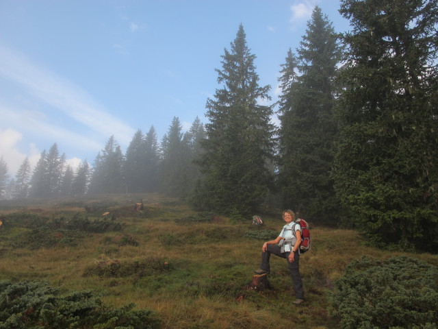 Mama zwischen Tiergartenalm und Sunnhütte (28. Sept.)