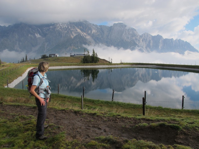 Mama zwischen Tiergartenalm und Sunnhütte (28. Sept.)