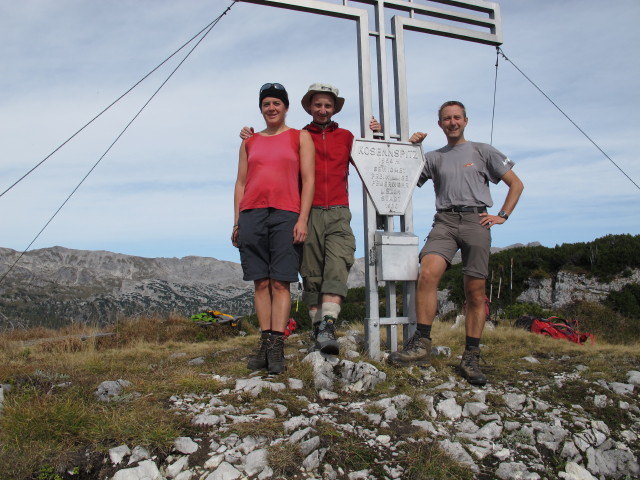 Gudrun, Christoph und ich am Kosennspitz, 1.955 m