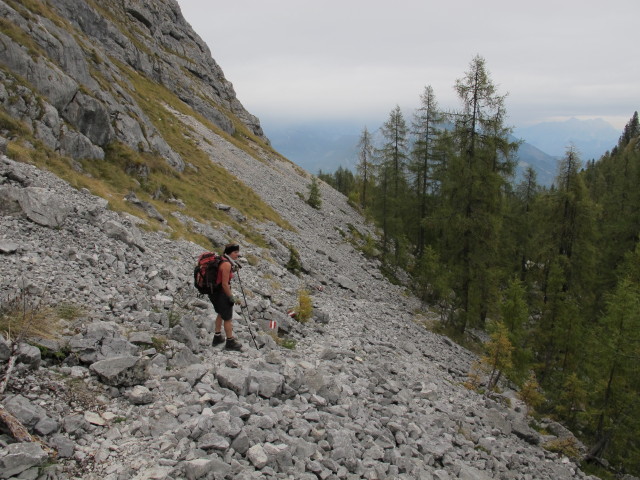 Gudrun am Weg 287 zwischen Mausloch und Aiplhütte