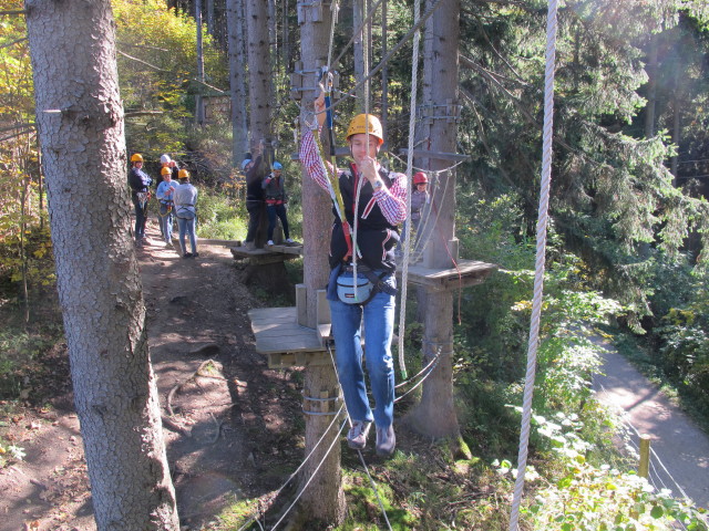 Florian im Parcours 'Floh' im Kletterwald Buchenberg