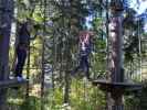 Diana und Daria im Parcours 'Floh' im Kletterwald Buchenberg