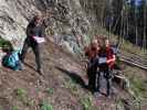 'Elfengarten': Irene, Christiane und Dieter beim Einstieg