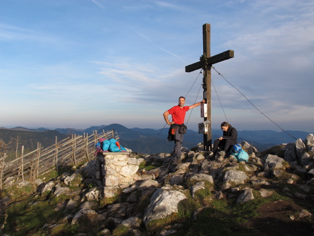 Dieter und Irene auf der Roten Wand, 1.505 m