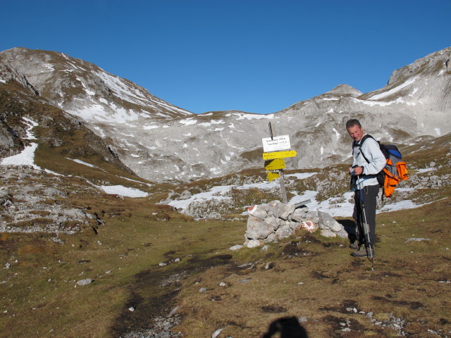 Erich in der Tauernscharte, 2.103 m (26. Okt.)