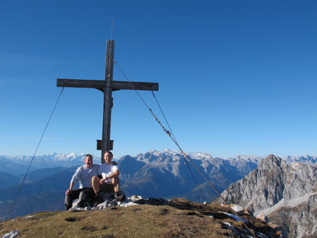 Erich und ich am Eiskogel, 2.321 m (26. Okt.)