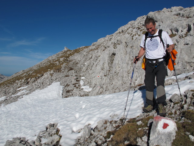 Erich am Weg 213 zwischen Wenger Scharte und Streitmandlscharte (26. Okt.)