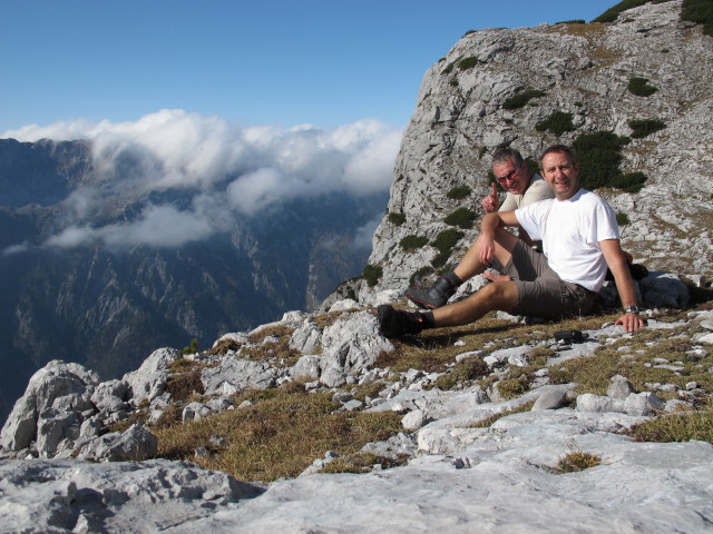 Erich und ich neben dem Hochkogelsteig (27. Okt.)