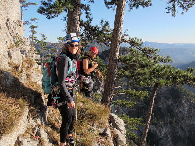 'Brunnerweg': Irene und Dieter am Stand nach der 11. Seill&auml;nge
