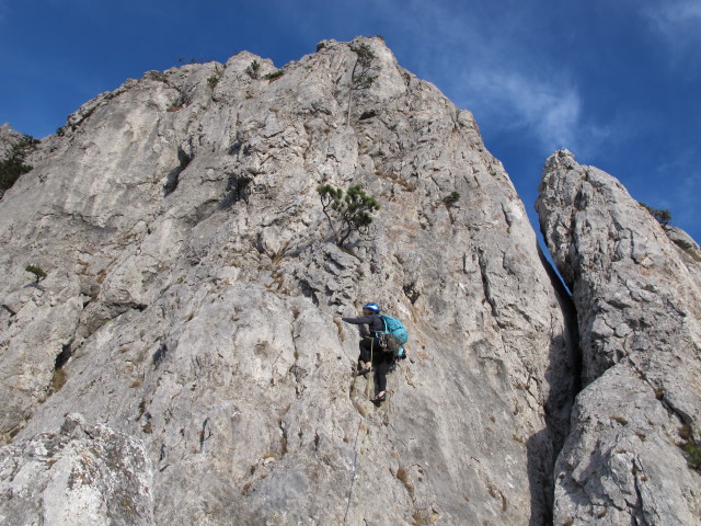 Stadelwandgrat: Irene in der 8. Seill&auml;nge