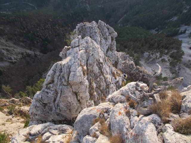 Stadelwandgrat: Christiane in der 10. Seill&auml;nge