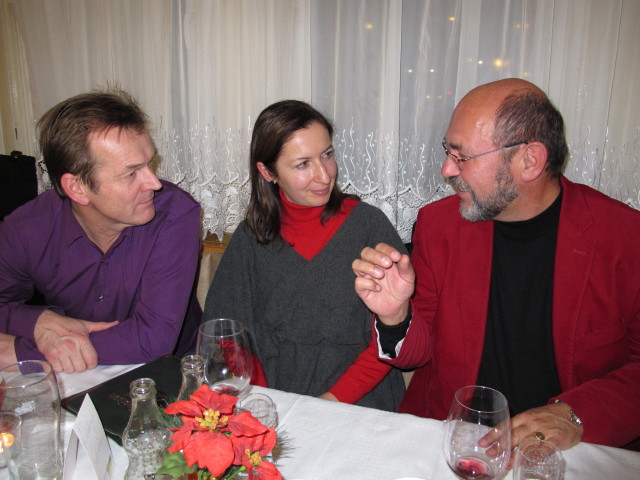 Erich, Agata und Hans-Christian im Restaurant Resselpark