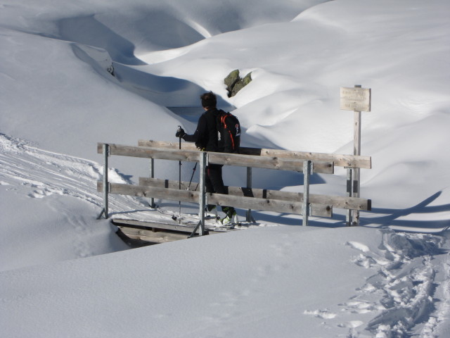 Axel auf der ersten Br&uuml;cke der Salzach