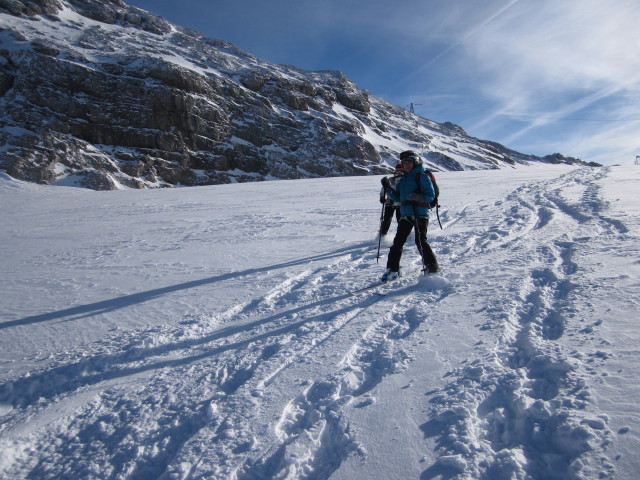 Irene und Christiane am Hallst&auml;tter Gletscher (31. Dez.)