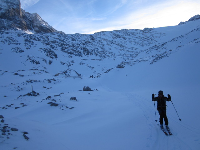 Christiane, Irene und Dieter zwischen Hallst&auml;tter Gletscher und Oberem Eissee (31. Dez.)