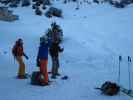 Anna, Christoph und Patrick auf der Gjaidalm, 1.738 m (31. Dez.)