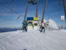 Christiane und Irene in der Bergstation des Schladminger Gletscherlifts, 2.694 m (31. Dez.)