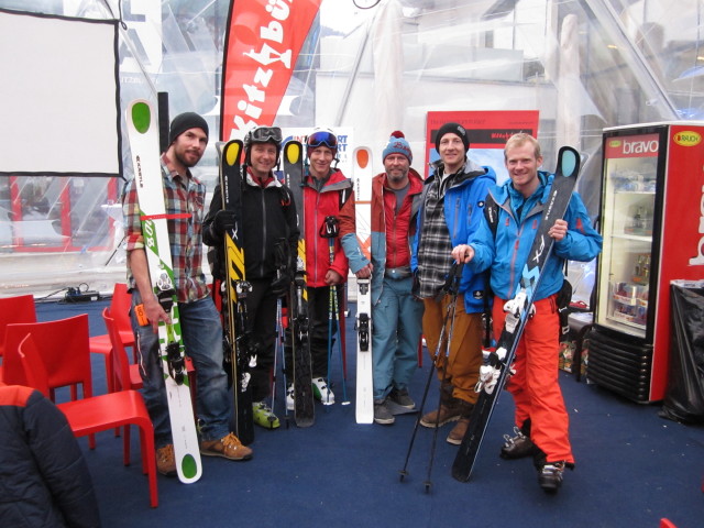 ?, ich, ?, ?, Matthias und Wolfgang im Freeride Dome (17. J&auml;n.)