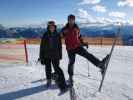 Hannelore und ich bei der Bergstation der 8er Kabinenbahn Gsoll, 1.567 m