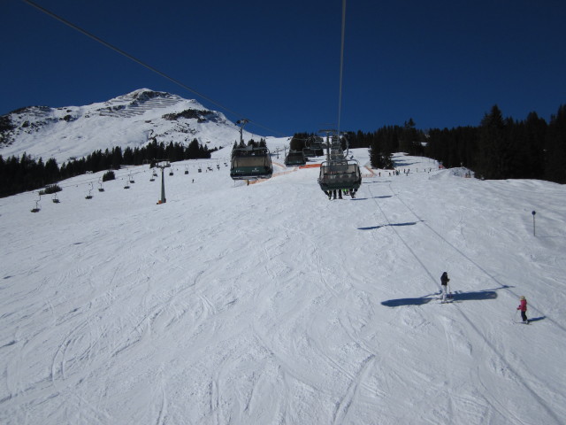 Abfahrt 'Schlegelkopf - Rudalpe - Lech' von der Schlegelkopfbahn II aus (9. März)