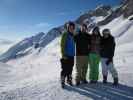 Jochen, Markus, Ayesha und Ines bei der Ulmer Hütte, 2.279 m (8. März)