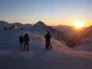 Ines, Jochen, Markus und Ayesha bei der Ulmer Hütte, 2.279 m (8. März)